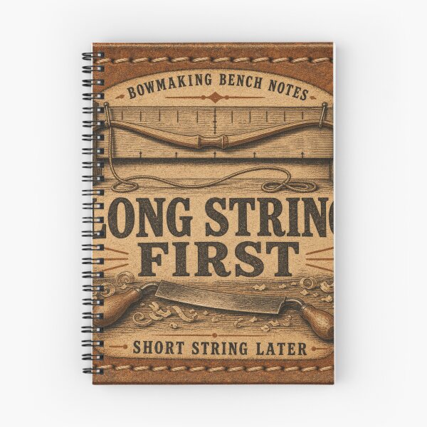 Item preview, Long String First Short String Later – Bowyer Tillering Leather Patch Design designed and sold by BoosterShop.