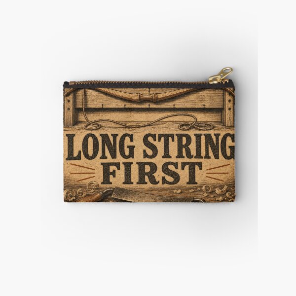 Item preview, Long String First Short String Later – Bowyer Tillering Leather Patch Design designed and sold by BoosterShop.