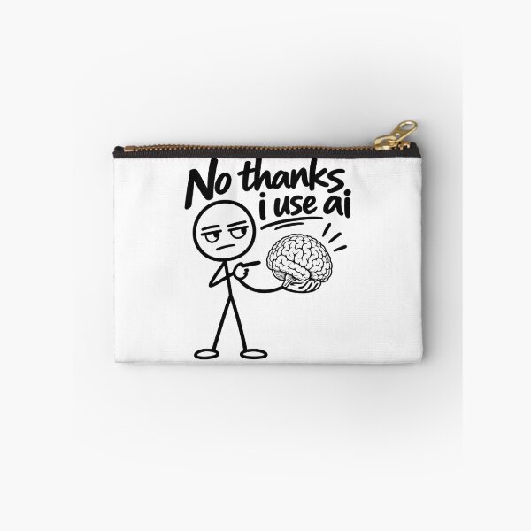 Item preview, No Thanks I Use AI – Funny Brain Meme designed and sold by Rtcraftani.