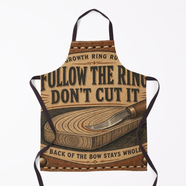Item preview, Follow The Ring Don't Cut It – Bow Stave Growth Ring Leather Patch Design designed and sold by BoosterShop.