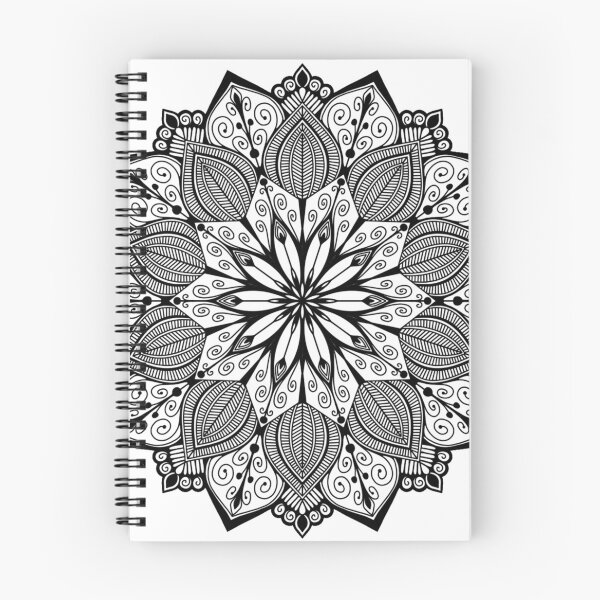 Item preview, Intricate Geometric Flower Mandala | Minimalist Black and White Art designed and sold by FioreDiCiliegio.