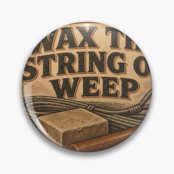 Item preview, Wax The String Or Weep – Bowstring Care Archery Leather Patch Design designed and sold by BoosterShop.