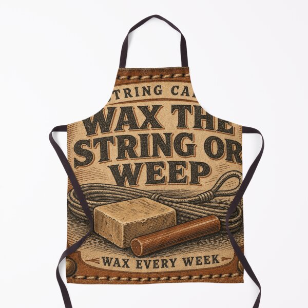 Item preview, Wax The String Or Weep – Bowstring Care Archery Leather Patch Design designed and sold by BoosterShop.