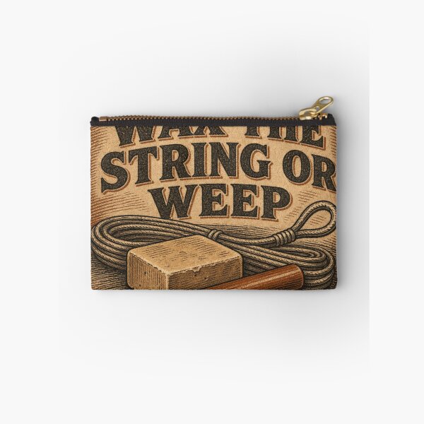 Item preview, Wax The String Or Weep – Bowstring Care Archery Leather Patch Design designed and sold by BoosterShop.