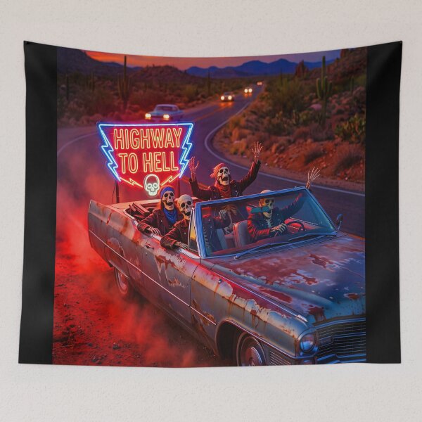 Item preview, SKELETONS ON THE HIGHWAY TO HELL designed and sold by NOIMION DIGITAL ART.