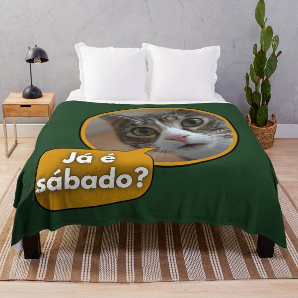 Artikelvorschau, Gato "já é sábado?" entworfen und verkauft von DiFraia Studio.