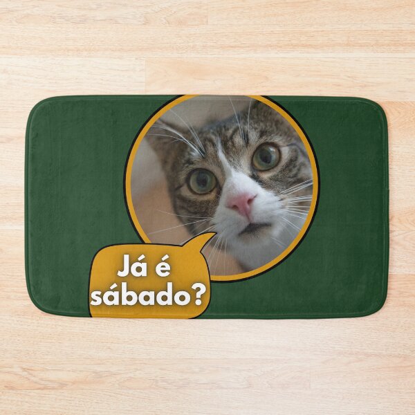 Item preview, Gato "já é sábado?" designed and sold by DiFraia Studio.