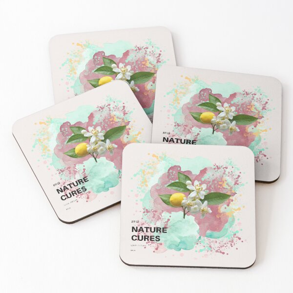 Item preview, "Nature Cures" Lemon and Flower Photography Watercolor Art designed and sold by Liberarteprint.