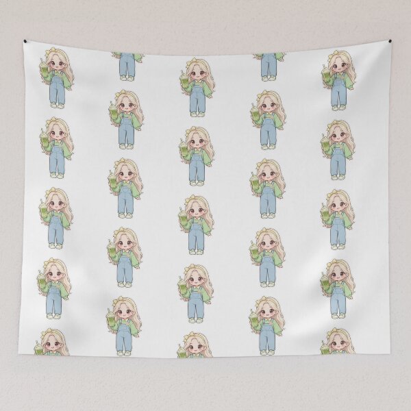 Item preview, Cute Matcha Girlie PNG, Kawaii Iced Matcha Girl Clipart designed and sold by GenZPopStudio.