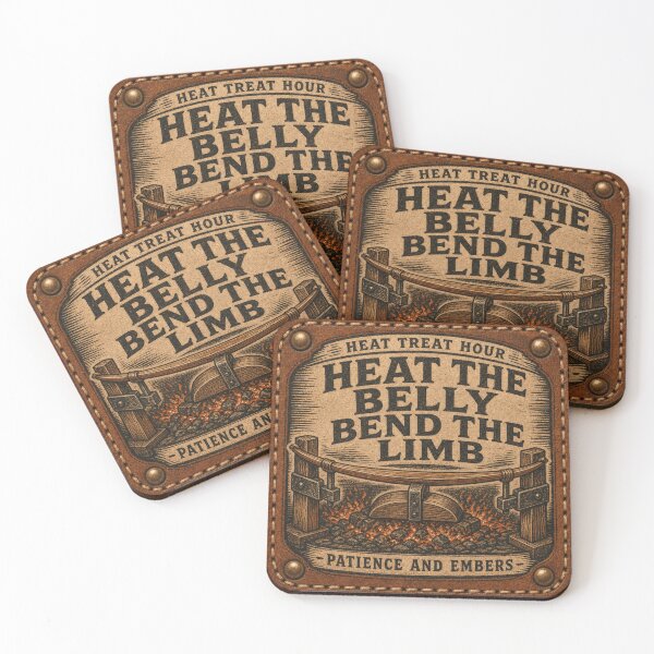 Item preview, Heat The Belly Bend The Limb – Parche de Cuero Curvar Arco Brasas designed and sold by BoosterShop.