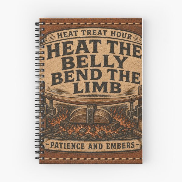 Item preview, Heat The Belly Bend The Limb – Bow Bending Embers Leather Patch Design designed and sold by BoosterShop.