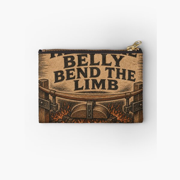 Artikelvorschau, Heat The Belly Bend The Limb – Bogen Biegen Glut Leder Patch Motiv entworfen und verkauft von BoosterShop.