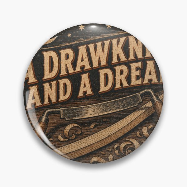 Item preview, A Drawknife And A Dream – Woodworker Hand Tool Bowyer Leather Patch designed and sold by BoosterShop.