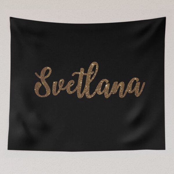 Item preview, Svetlana Golden Sparkly Personalised Name Design designed and sold by CamilasPrints.