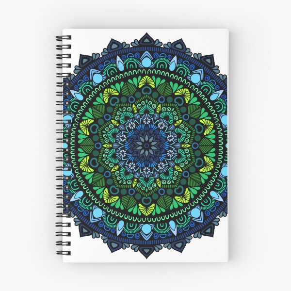 Item preview, Mystic Ocean Neon Mandala | Deep Blue and Green Zen Art designed and sold by FioreDiCiliegio.