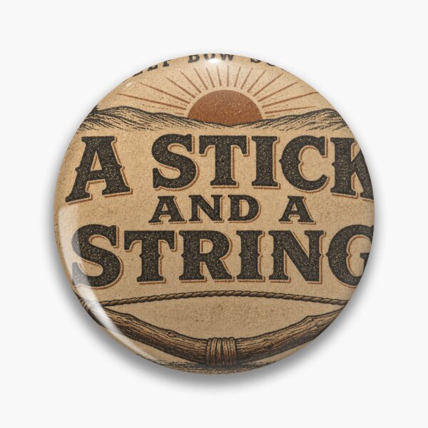 Item preview, A Stick And A String – Primitive Archery Self Bow Leather Patch Design designed and sold by BoosterShop.