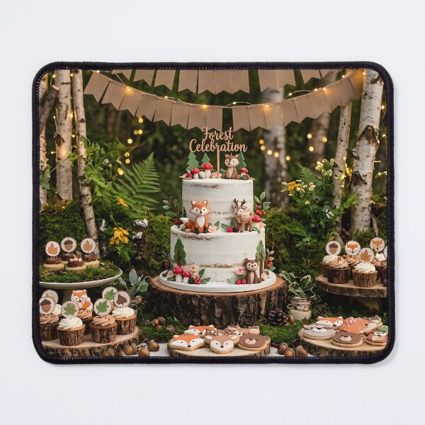 Item preview, Woodland themed dessert table with forest cake and cupcakes designed and sold by homydesign.