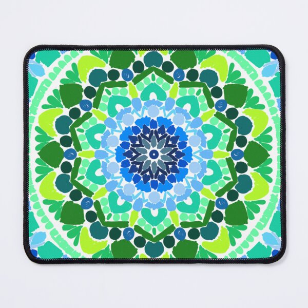 Item preview, Lineless Ocean Mosaic Mandala | Soft Blue and Green Zen Art designed and sold by FioreDiCiliegio.