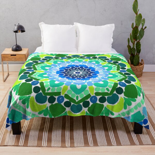 Item preview, Lineless Ocean Mosaic Mandala | Soft Blue and Green Zen Art designed and sold by FioreDiCiliegio.