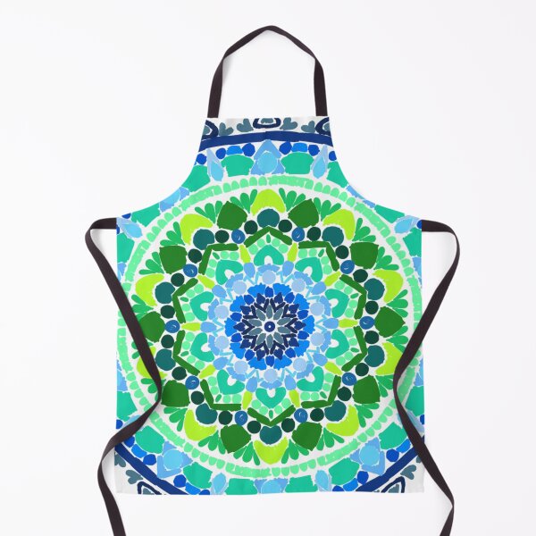 Item preview, Lineless Ocean Mosaic Mandala | Soft Blue and Green Zen Art designed and sold by FioreDiCiliegio.