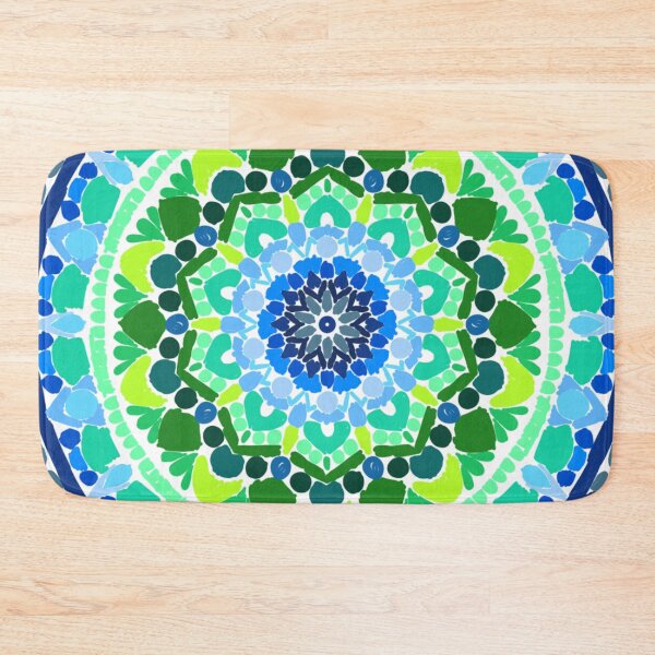 Item preview, Lineless Ocean Mosaic Mandala | Soft Blue and Green Zen Art designed and sold by FioreDiCiliegio.