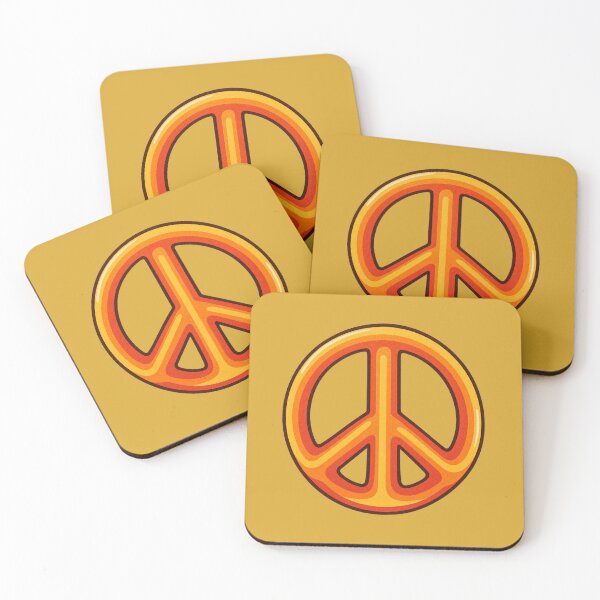 Item preview, Retro 1970s Peace Sign Warm Gradient Art – Groovy Vintage Print designed and sold by MagicMakerPh.