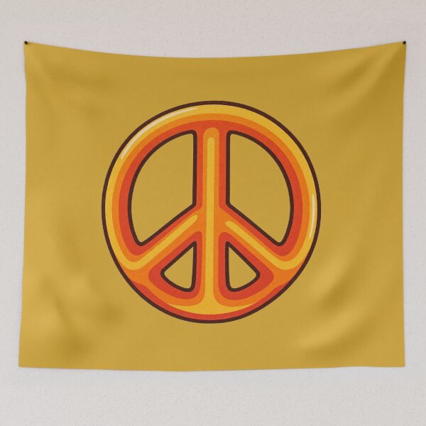Item preview, Retro 1970s Peace Sign Warm Gradient Art – Groovy Vintage Print designed and sold by MagicMakerPh.