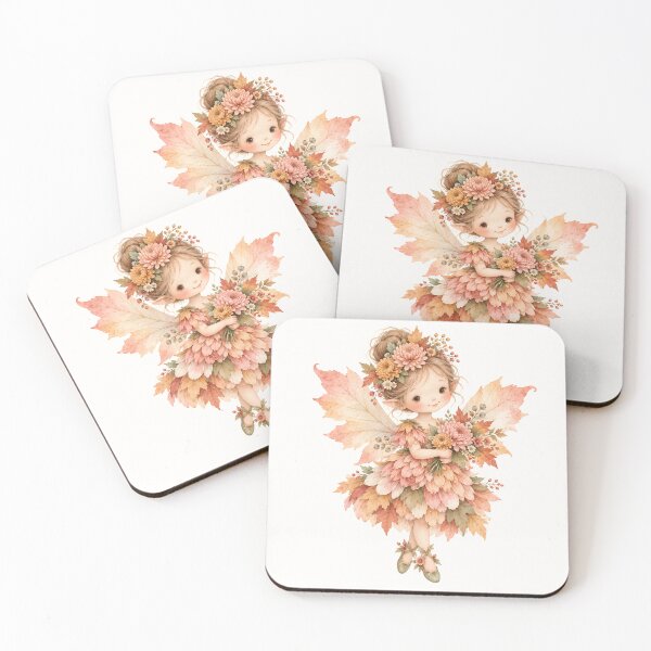 Item preview, Autumn Chrysanthemum Fairy – Whimsical Fall Cottagecore Watercolor Art designed and sold by looplandger.