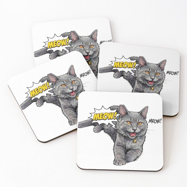Item preview, grey cat designed and sold by angelicamstore.