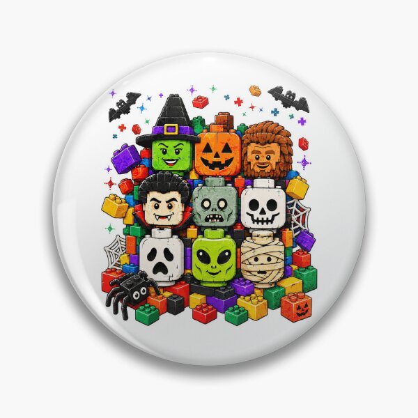 Item preview, Brick Or Treat Funny Halloween Building Blocks Toy  designed and sold by schoolofbullies.