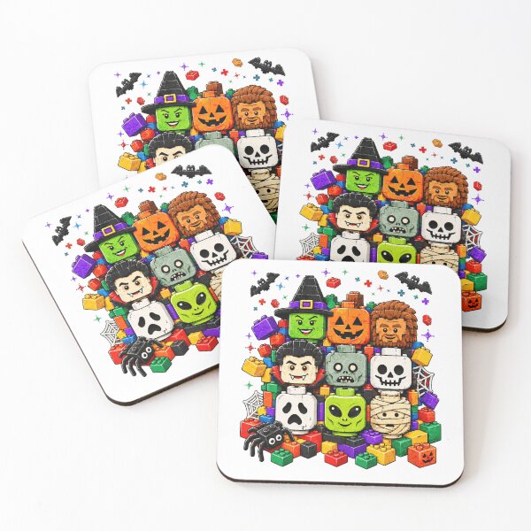 Item preview, Brick Or Treat Funny Halloween Building Blocks Toy  designed and sold by schoolofbullies.