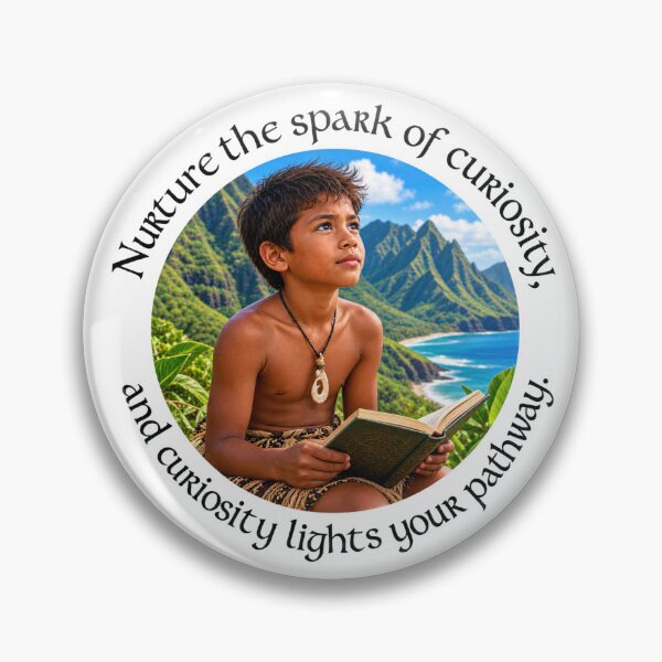 Item preview, Polynesian Curiosity Proverb - Nurture the spark of curiosity | Pacific Art designed and sold by ShakaLife.org.