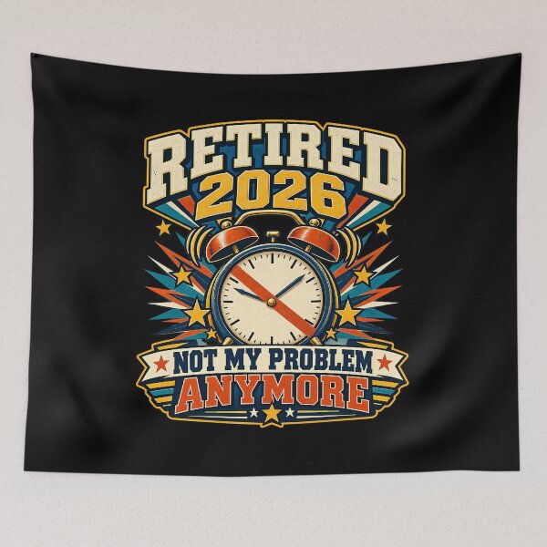 Item preview, Retired 2026 Not My Problem Anymore Funny Smashed Alarm Clock Retirement Humor designed and sold by Photo-Sphere101.