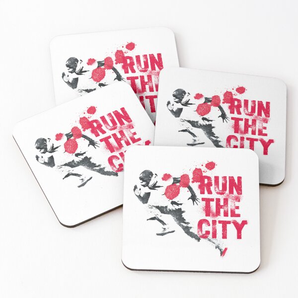 Item preview, Olympic Sprinter Exploding Out Of Blocks Urban Stencil designed and sold by EdvvinStudios.