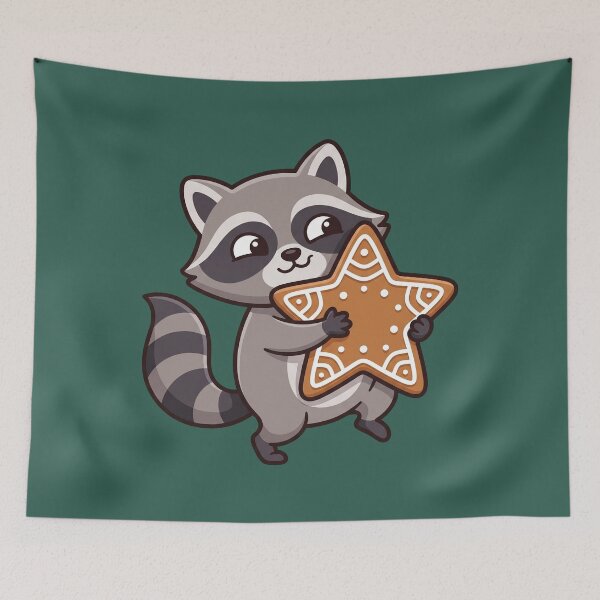 Item preview, Abrazo de galleta de jengibre de mapache kawaii designed and sold by Rariks.