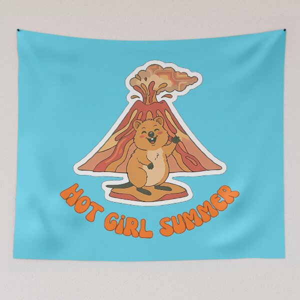 Item preview, Hot Girl Summer Cute Quokka Volcano designed and sold by ZeroContextArt.