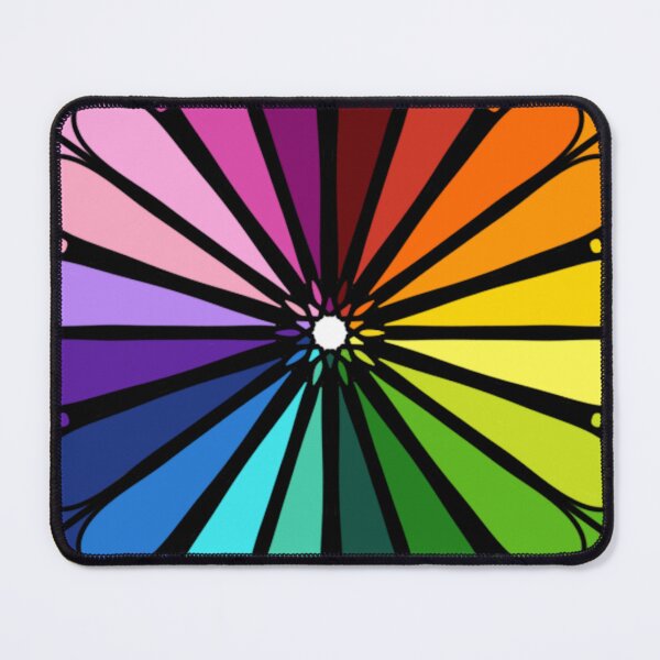 Item preview, Rainbow Color Wheel Mandala | Vibrant Stained Glass Geometric Art designed and sold by FioreDiCiliegio.