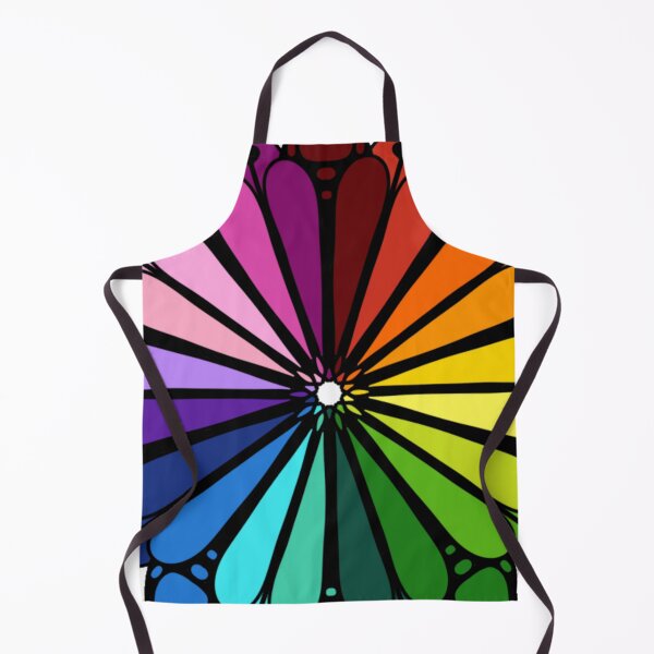Item preview, Rainbow Color Wheel Mandala | Vibrant Stained Glass Geometric Art designed and sold by FioreDiCiliegio.