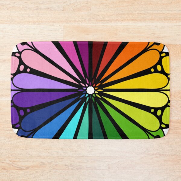 Item preview, Rainbow Color Wheel Mandala | Vibrant Stained Glass Geometric Art designed and sold by FioreDiCiliegio.