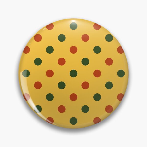 Item preview, Green and Terracotta Brown Polka Dots on Yellow designed and sold by Pinkdeer Designs.