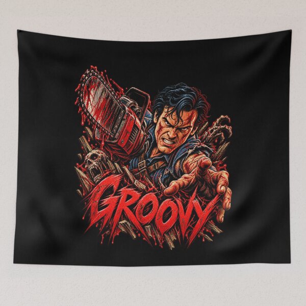 Item preview, Ash Williams Groovy Evil Dead designed and sold by Pandaburba.
