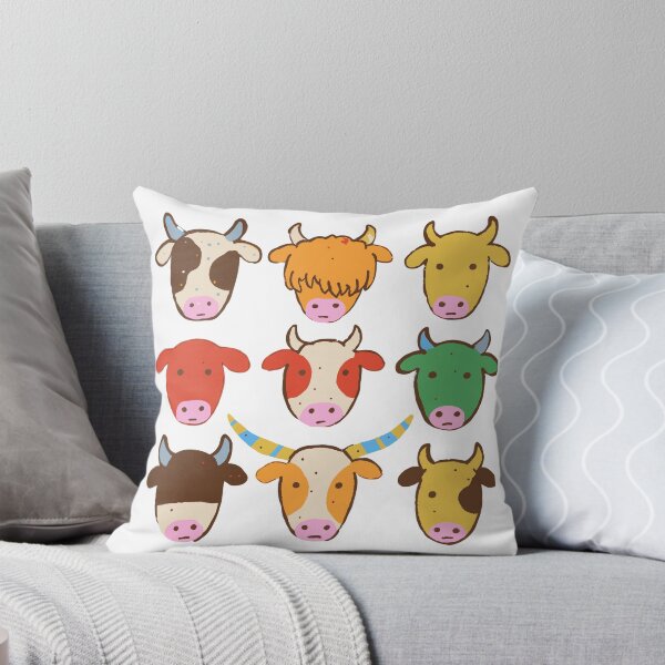 Item preview, Cattle Breed Sticker Pack - Nine Cow Faces designed and sold by BysonDesigns.