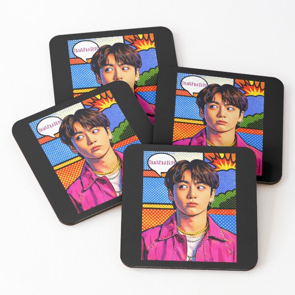 Item preview, BTS Jungkook - meme trusfrated - arte pop colorido designed and sold by moteesshop.