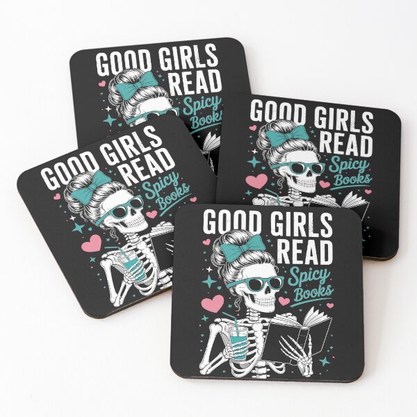 Item preview, Good Girls Read Spicy Books – Skeleton Reader Bookish Art designed and sold by jkrphoto.