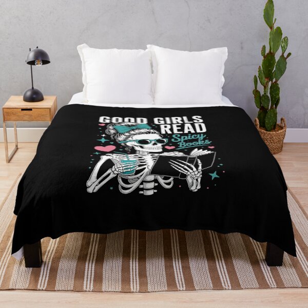 Item preview, Good Girls Read Spicy Books – Skeleton Reader Bookish Art designed and sold by jkrphoto.