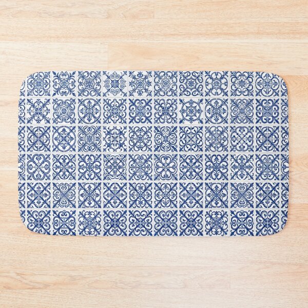 Item preview, Portuguese blue and white tile pattern designed and sold by homydesign.