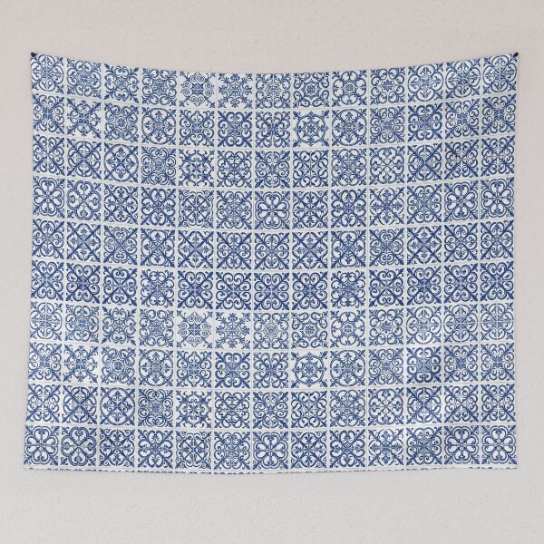 Item preview, Portuguese blue and white tile pattern designed and sold by homydesign.