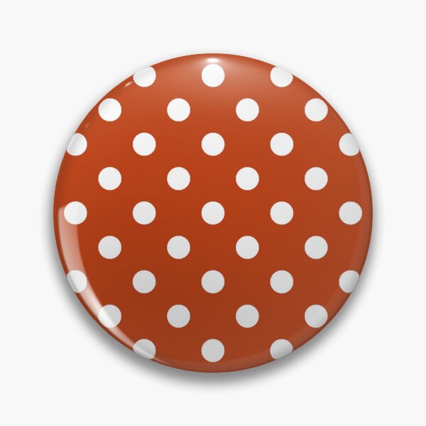Item preview, White Polka Dots on Terracotta Brown  designed and sold by Pinkdeer Designs.