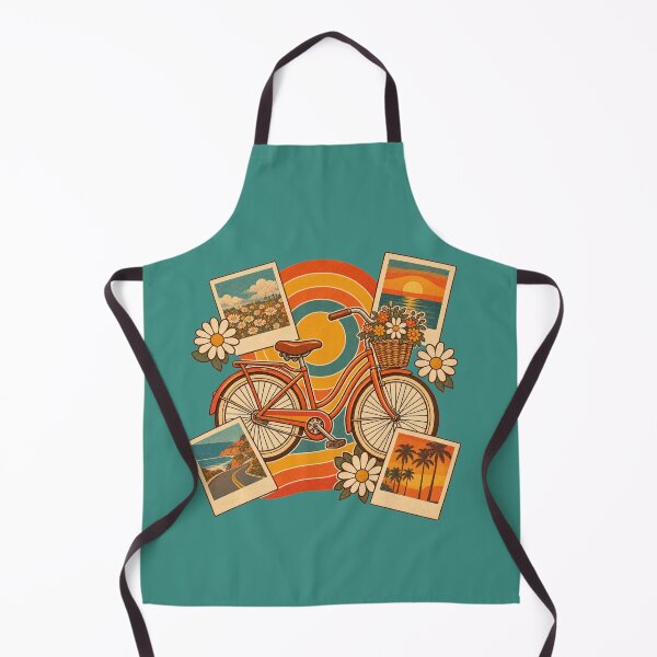 Item preview, Retro 1970s Bicycle Polaroid Frames Art – Groovy Vintage Print designed and sold by MagicMakerPh.