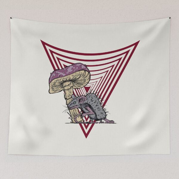 Item preview, Trippy Mushroom and Rat Design | Psychedelic Retro Graphic Art designed and sold by Half Mess.
